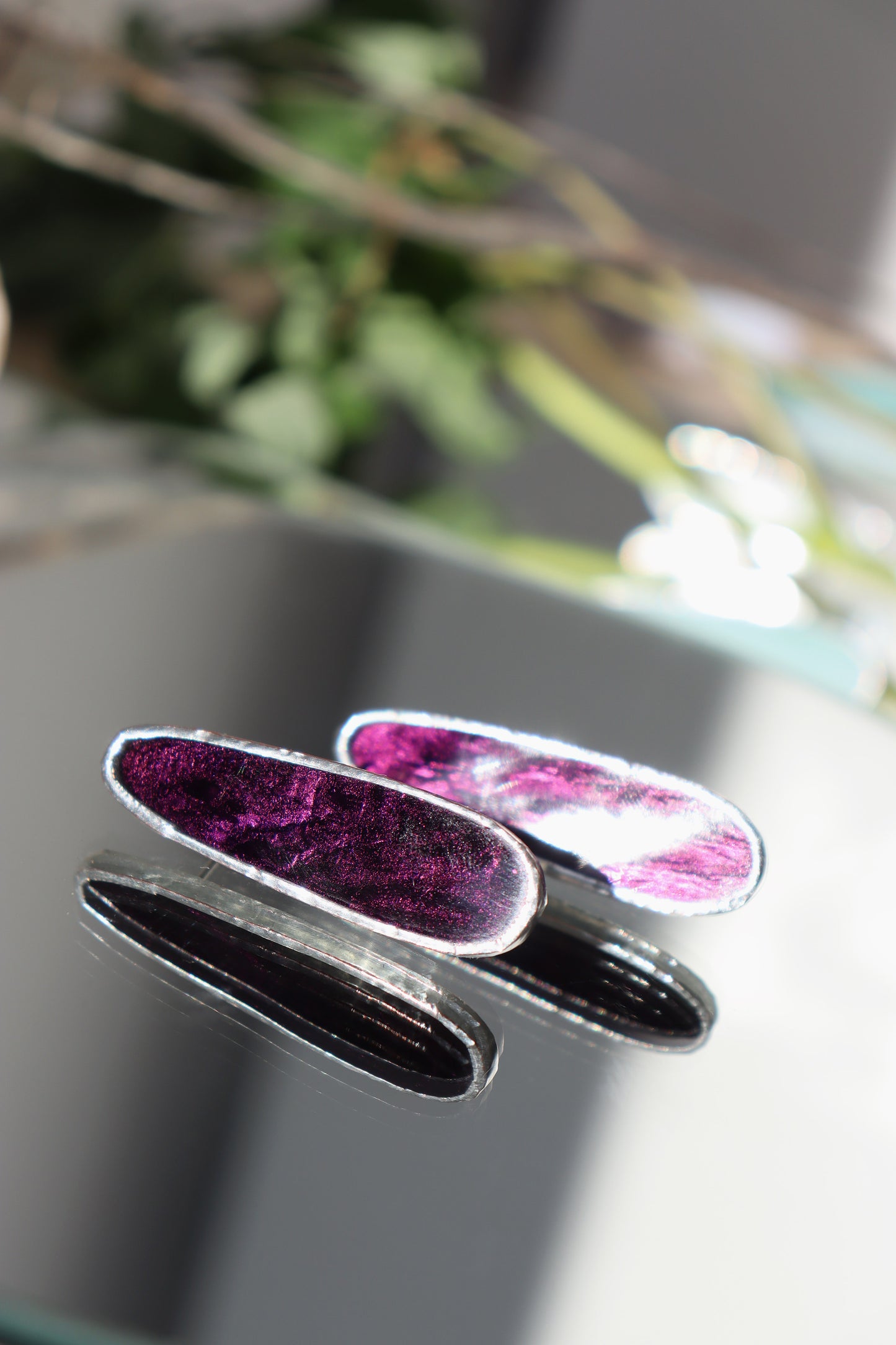 Oval earrings