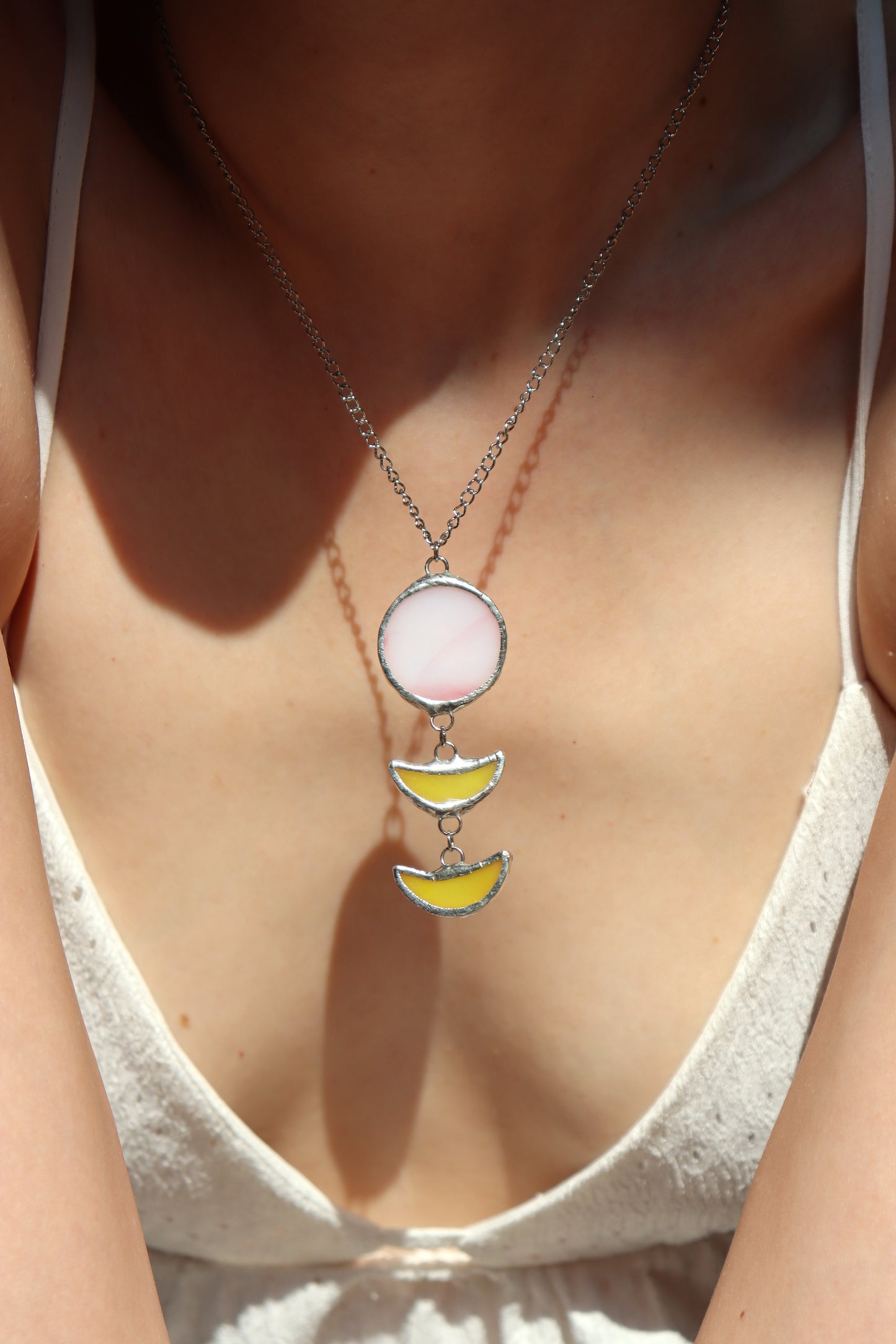 Moon phase necklace