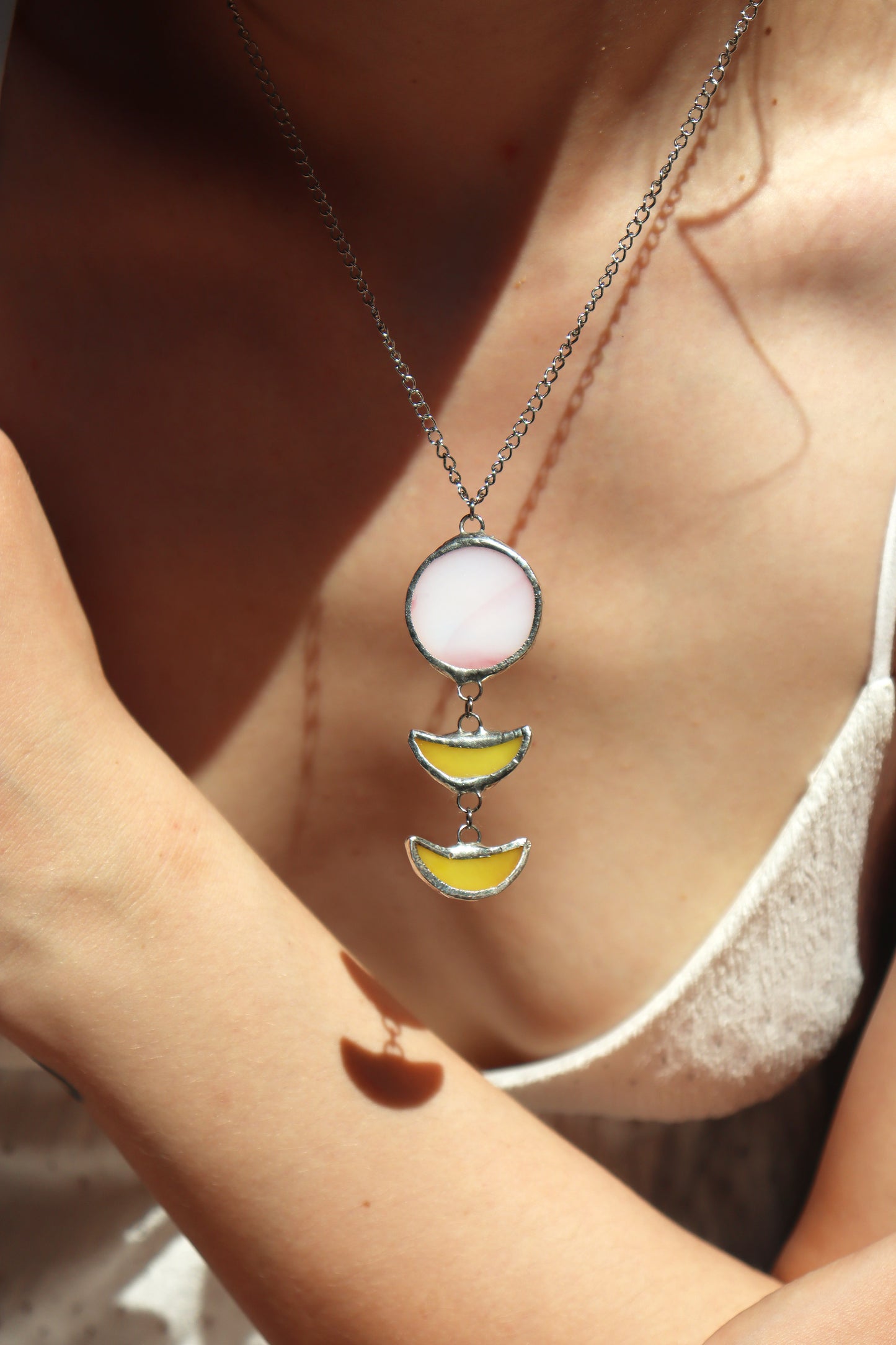 Moon phase necklace