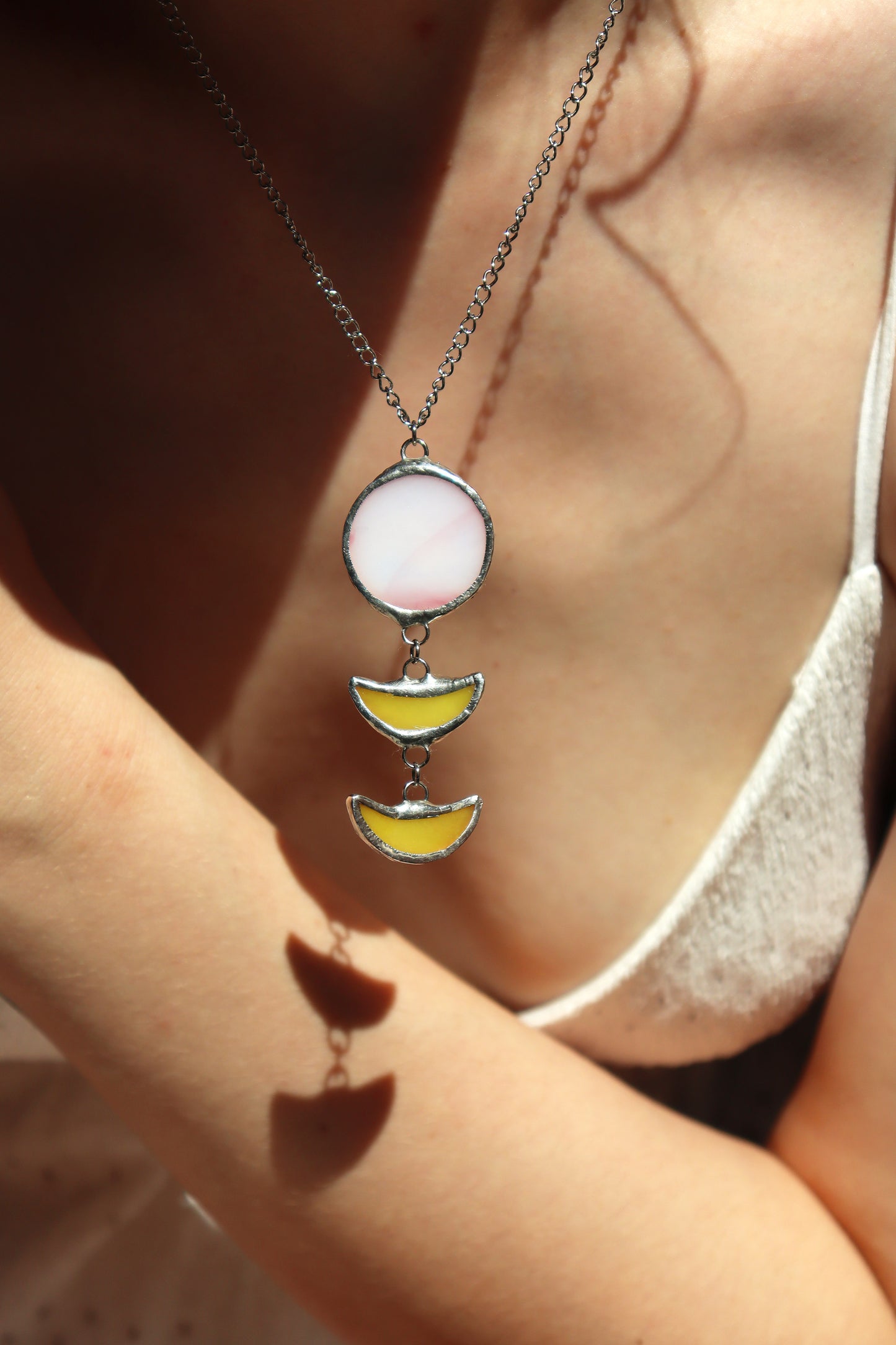 Moon phase necklace