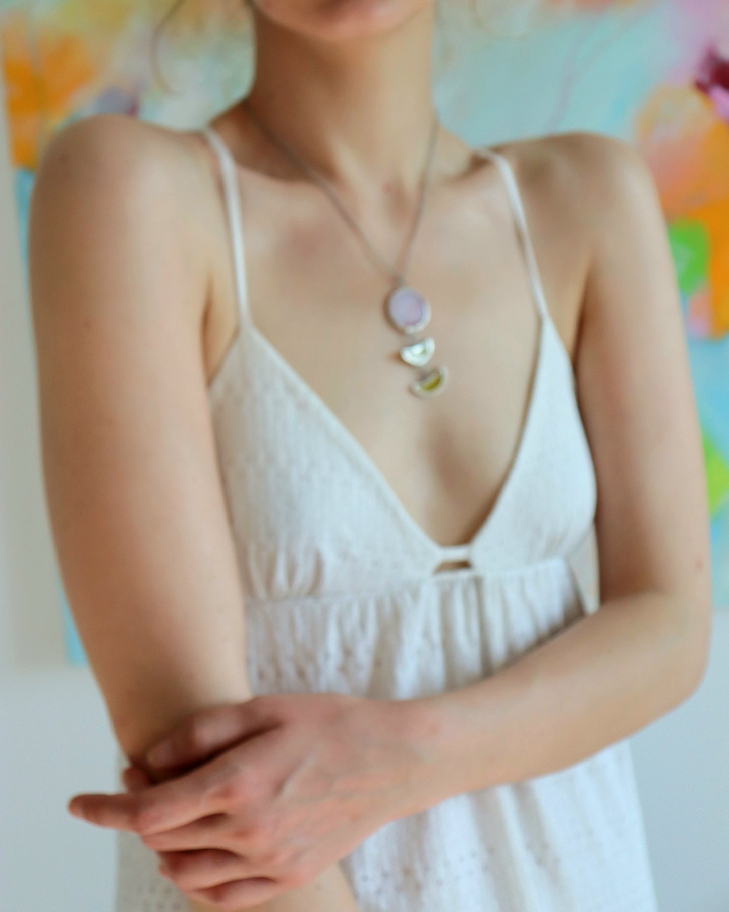 Moon phase necklace