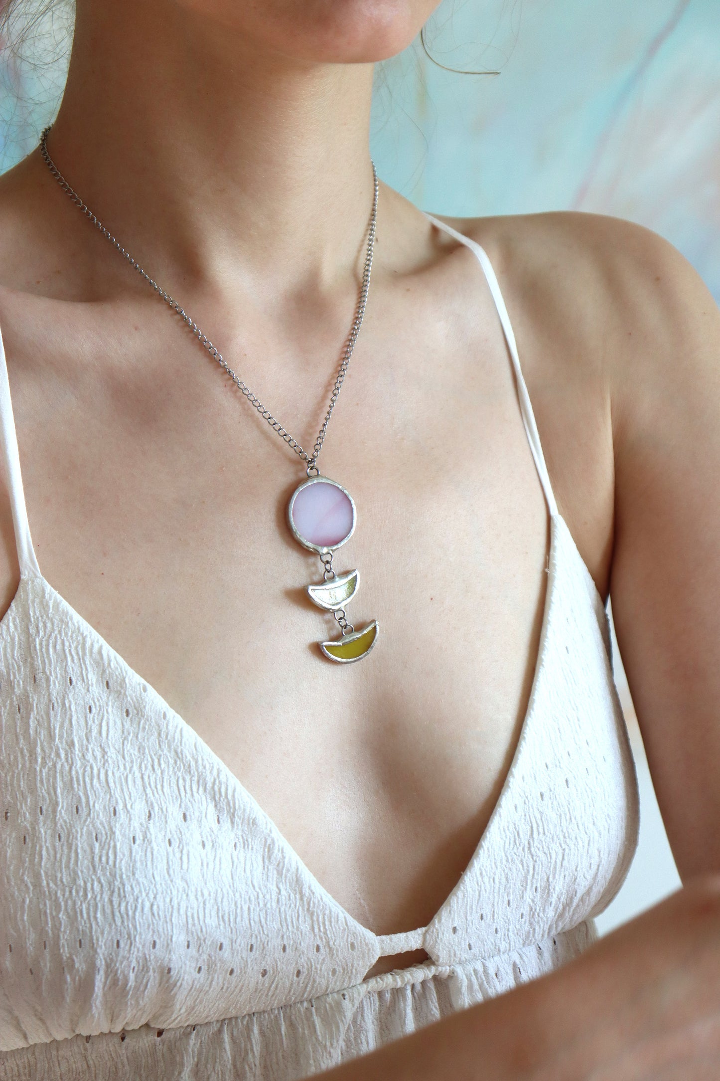 Moon phase necklace