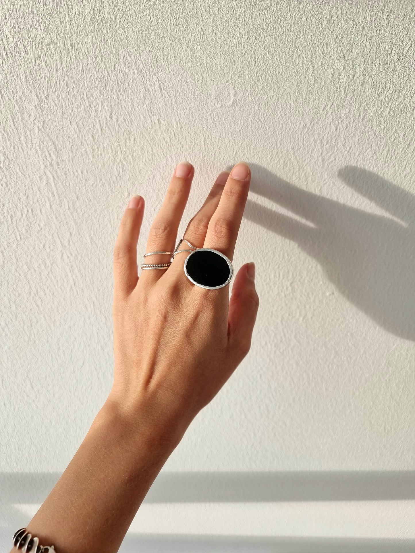 Black oval ring