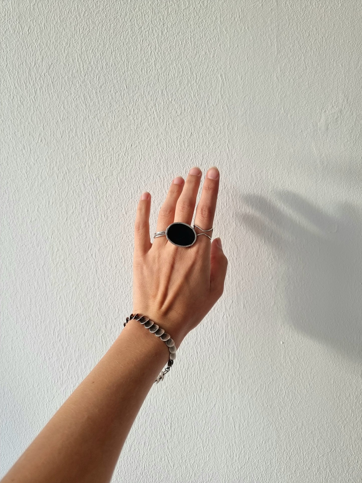 Black oval ring