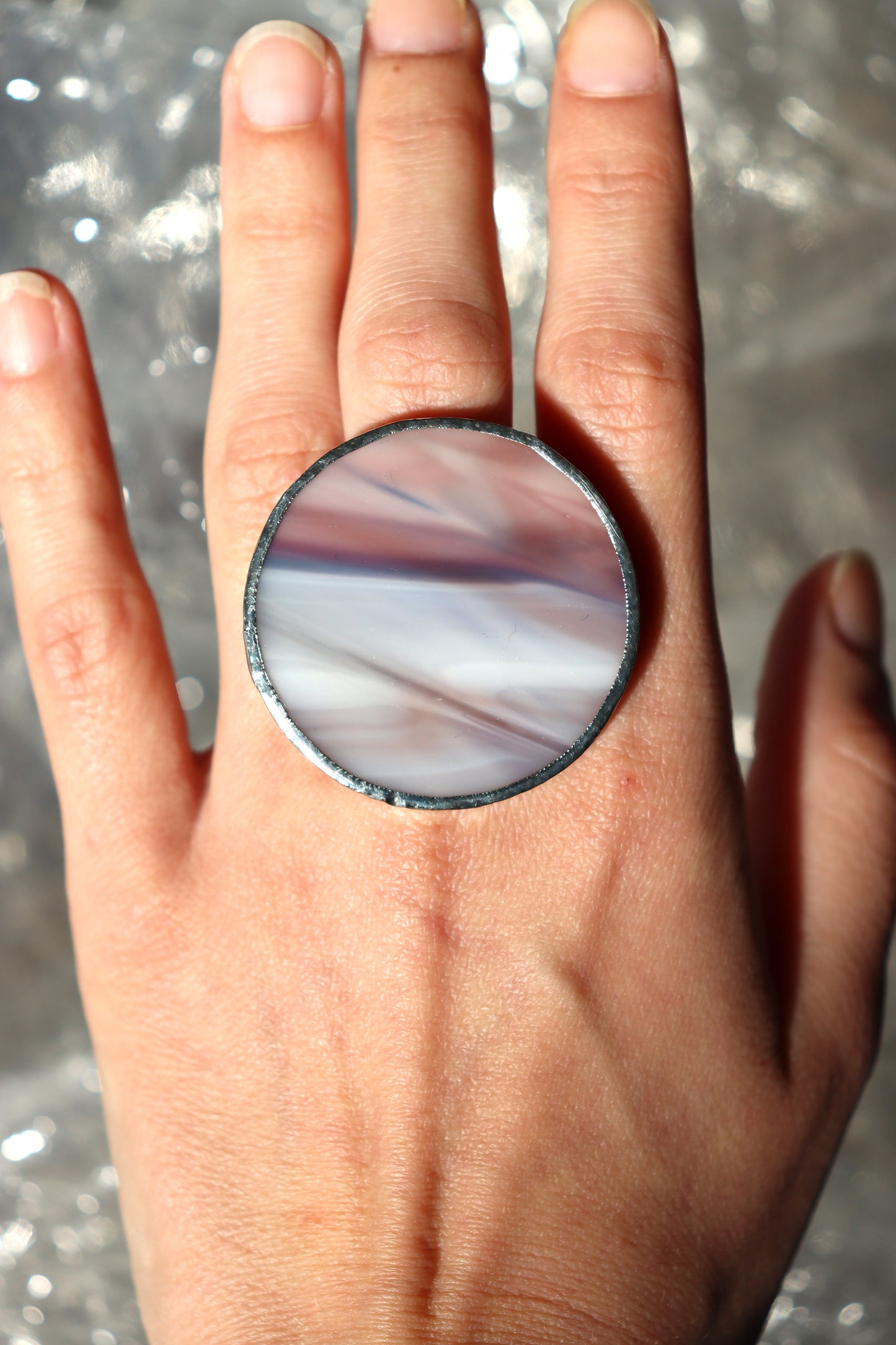 Circle rings / Dusty lavander