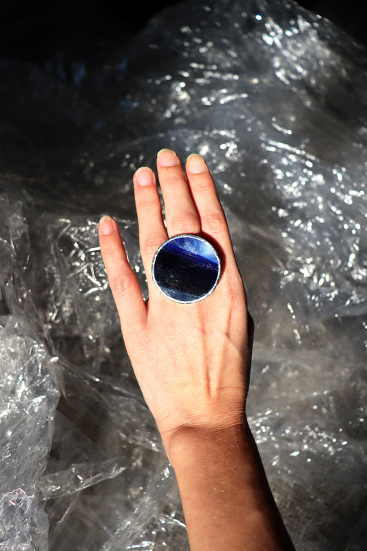 Large circle rings / Dark and light blue