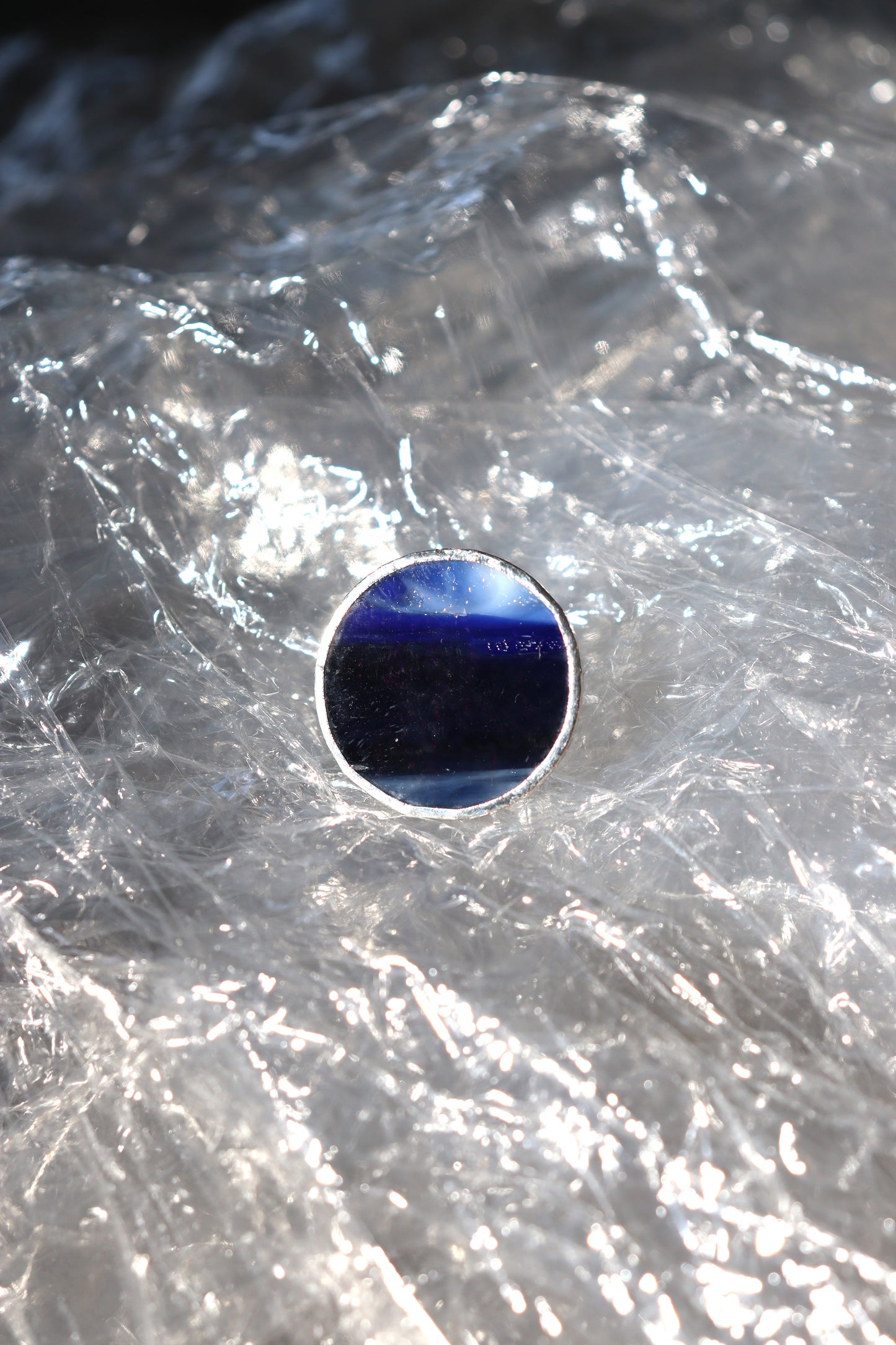 Large circle rings / Dark and light blue