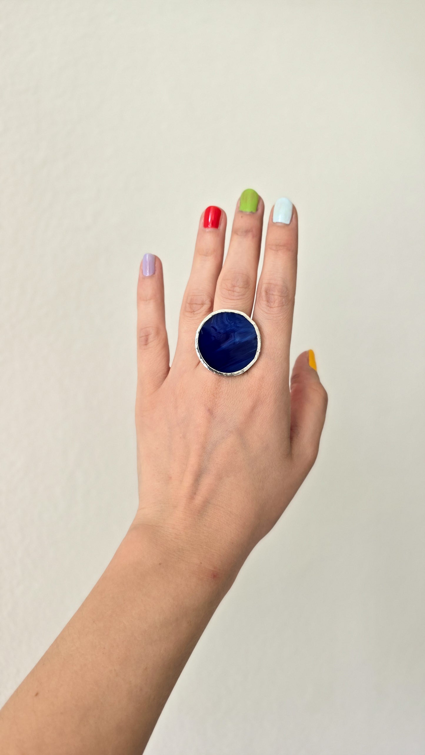 Navy blue circle rings