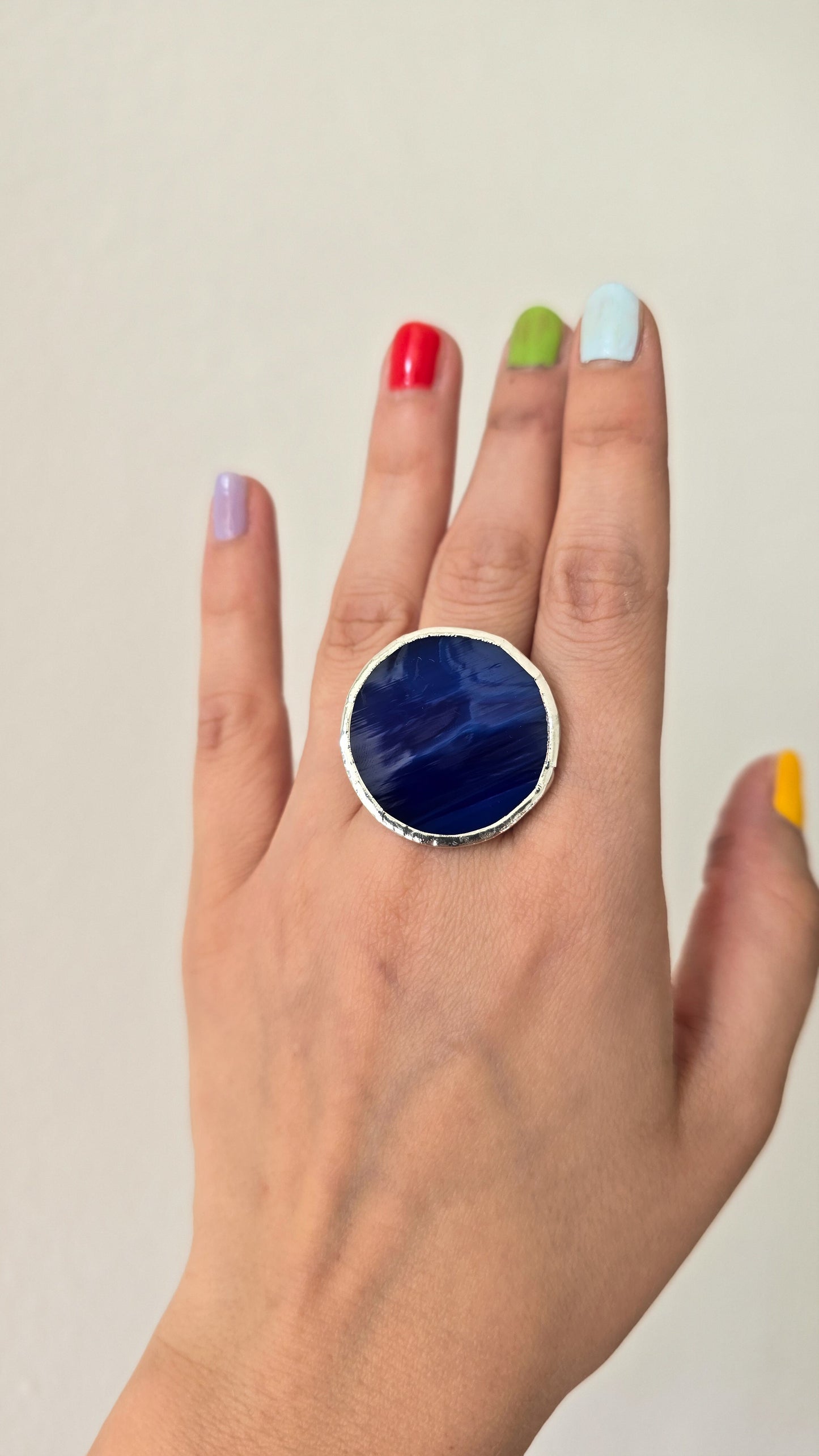 Navy blue circle rings