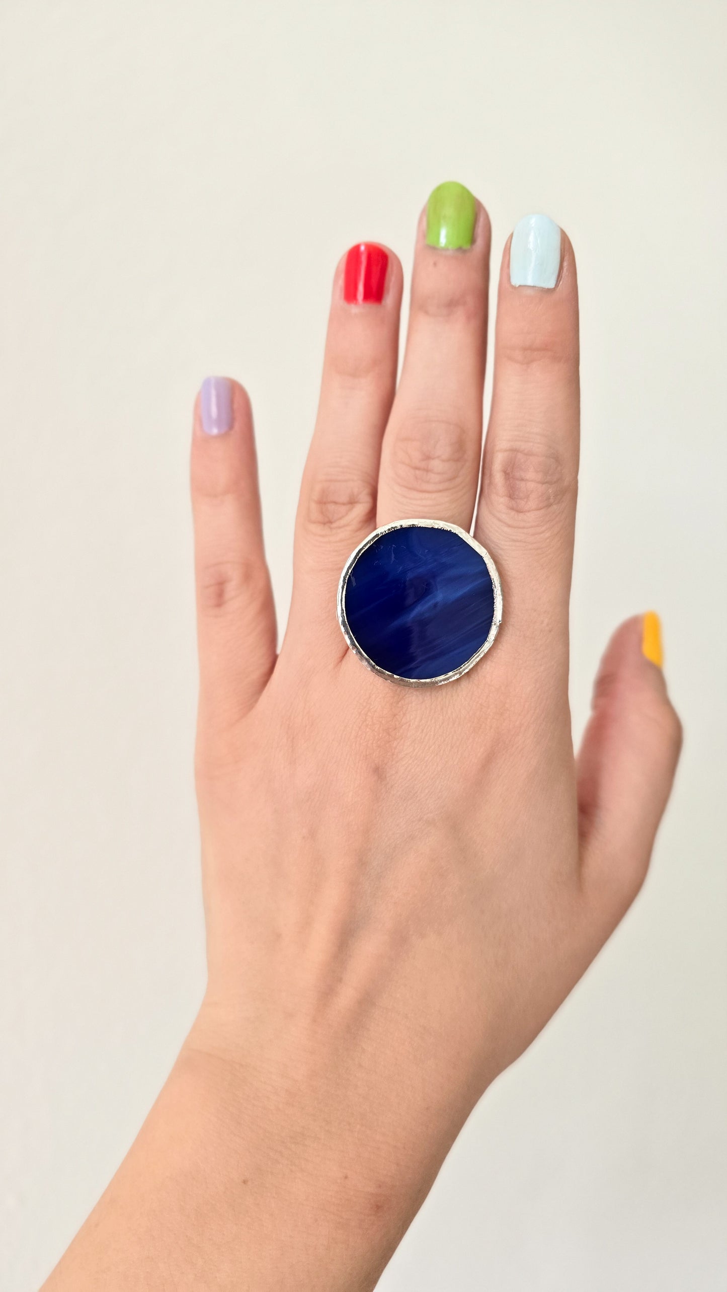 Navy blue circle rings