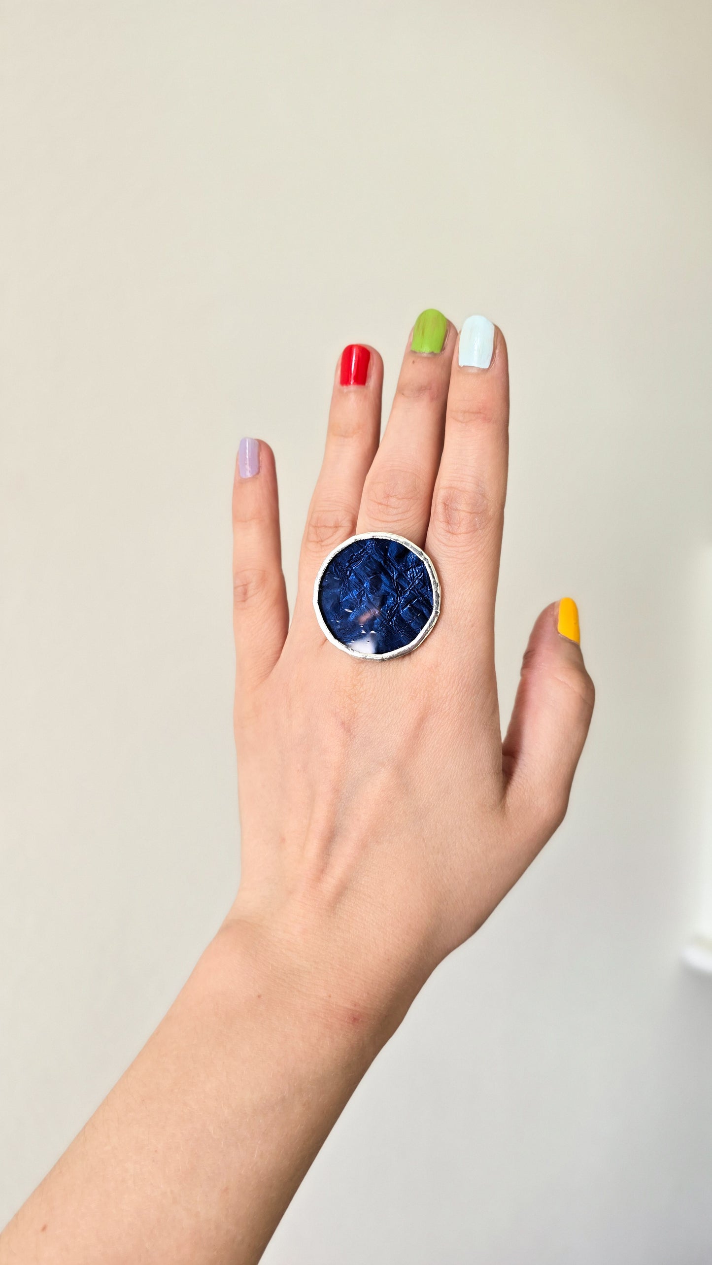Deep blue ring