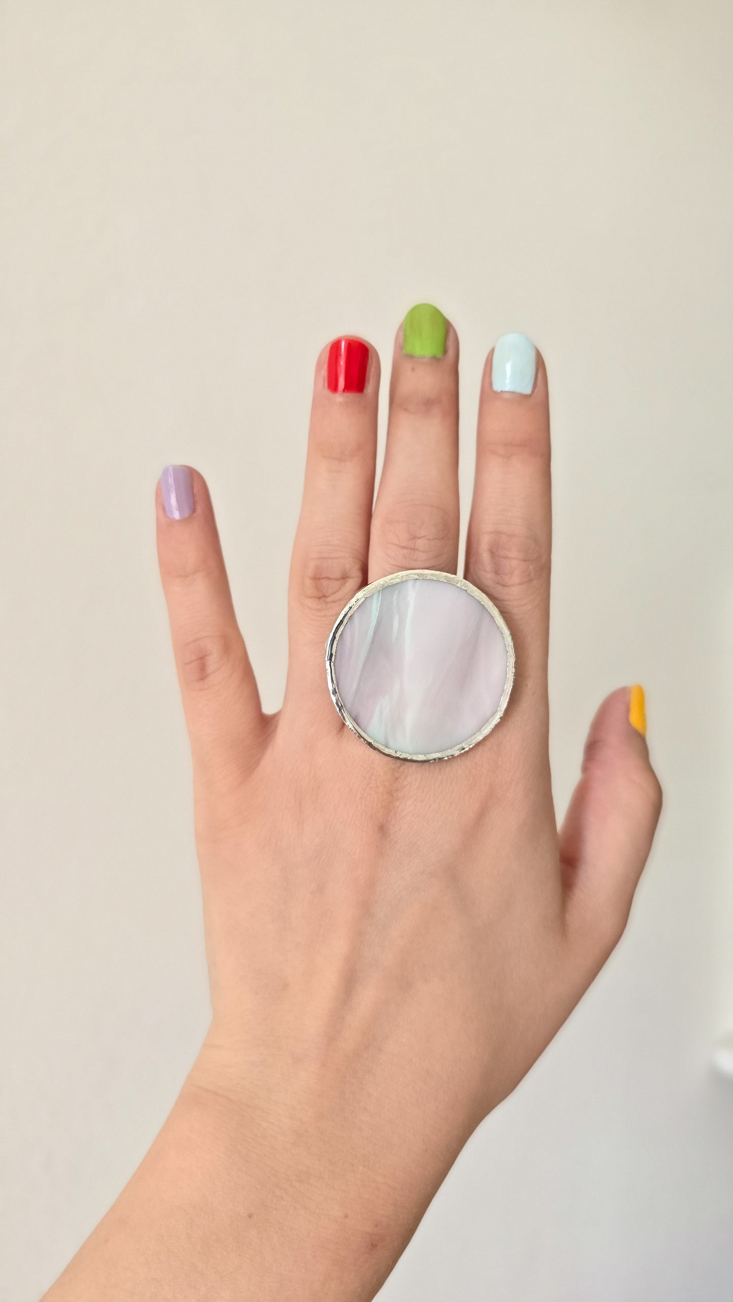 Iridescent pink rings