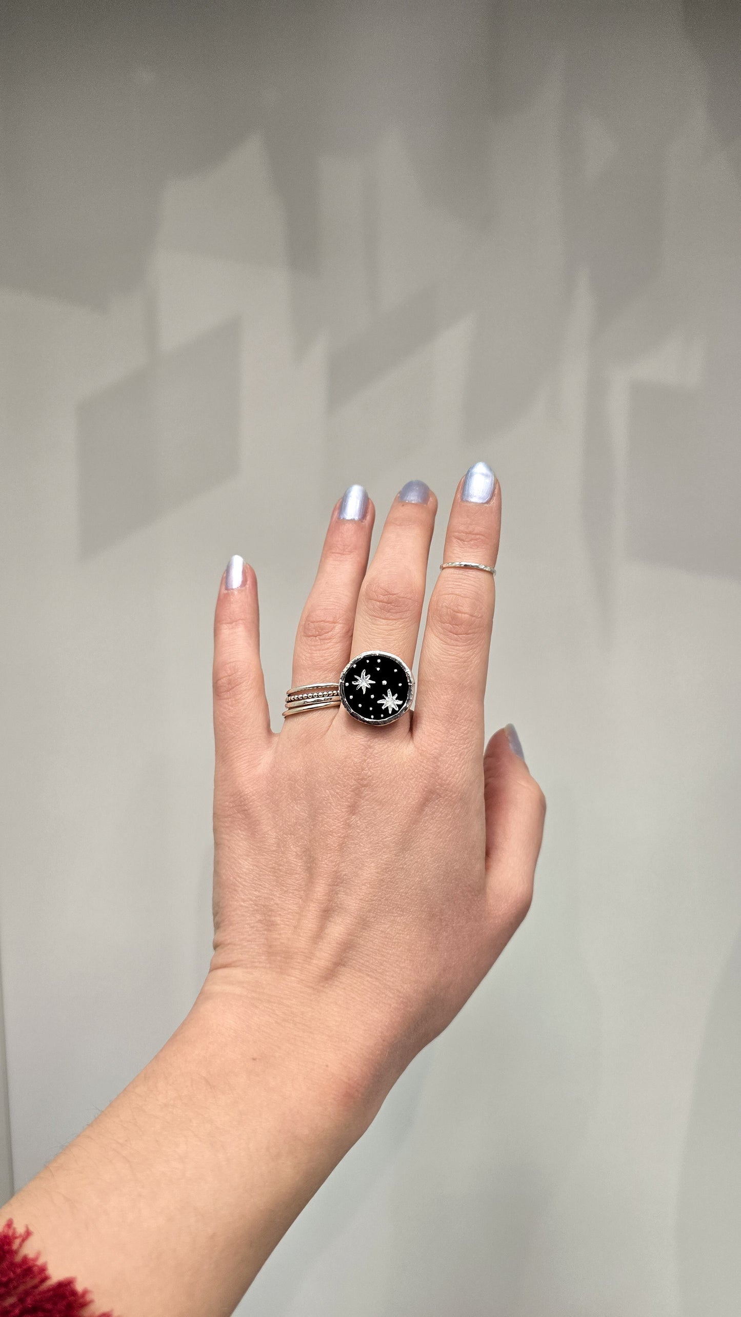 Small circle ring / Stary dark green