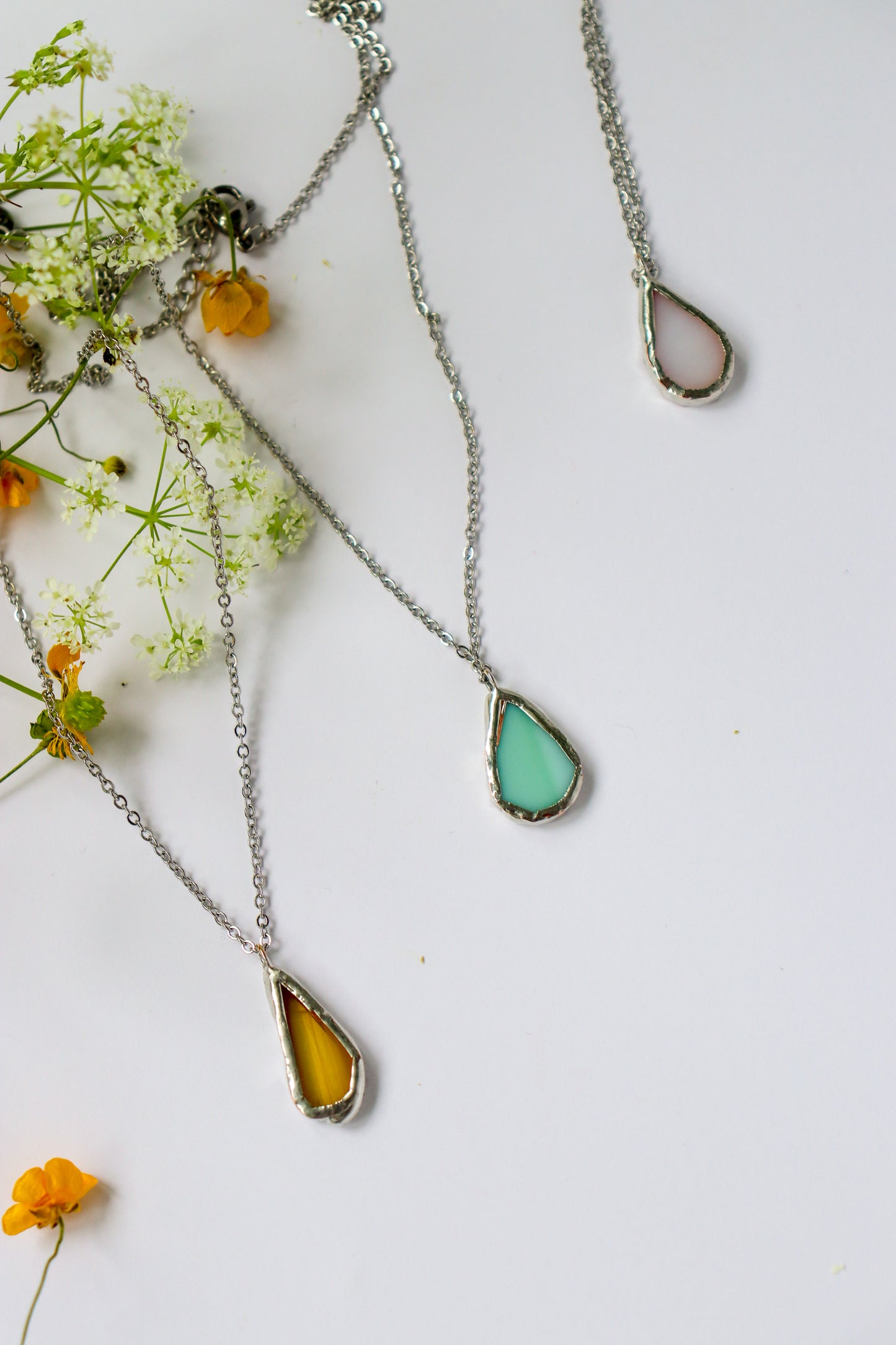 Droplet necklaces
