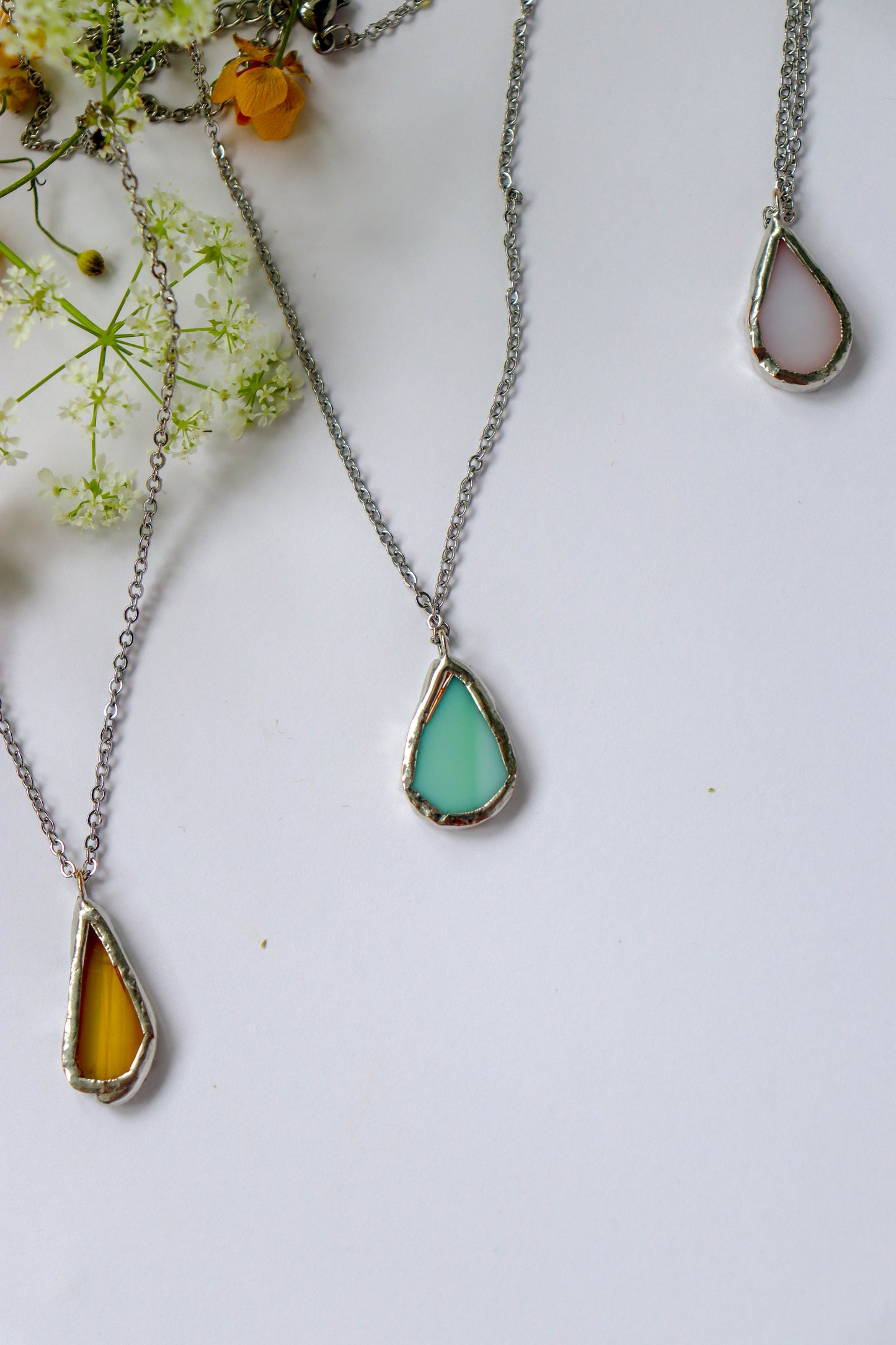 Droplet necklaces