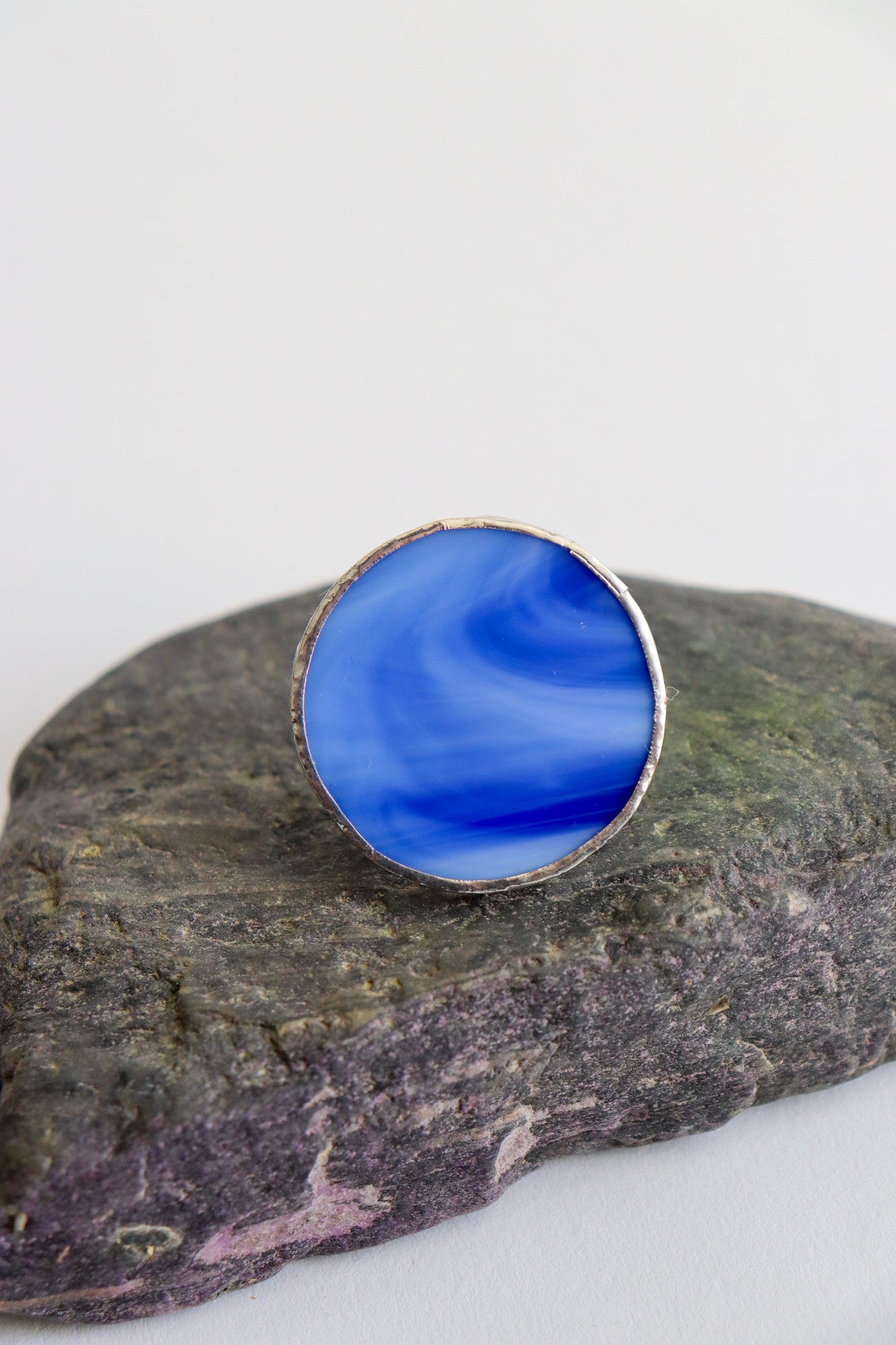 Cobalt blue circle rings