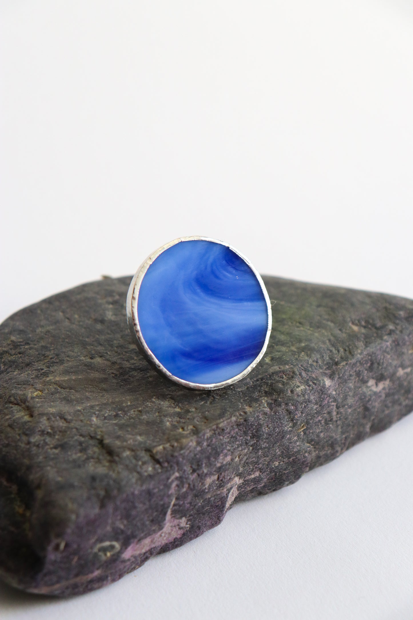 Cobalt blue circle rings