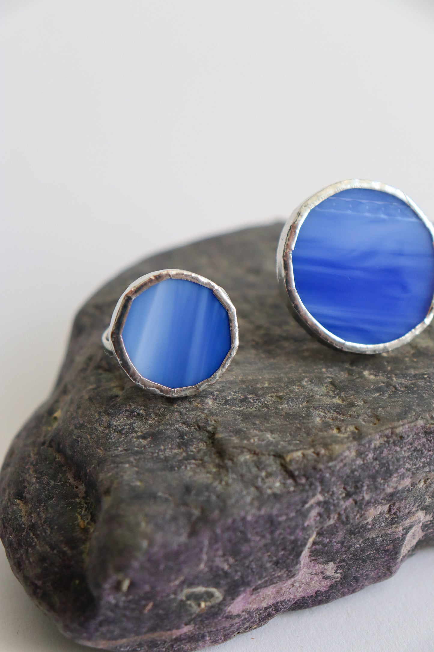 Cobalt blue circle rings