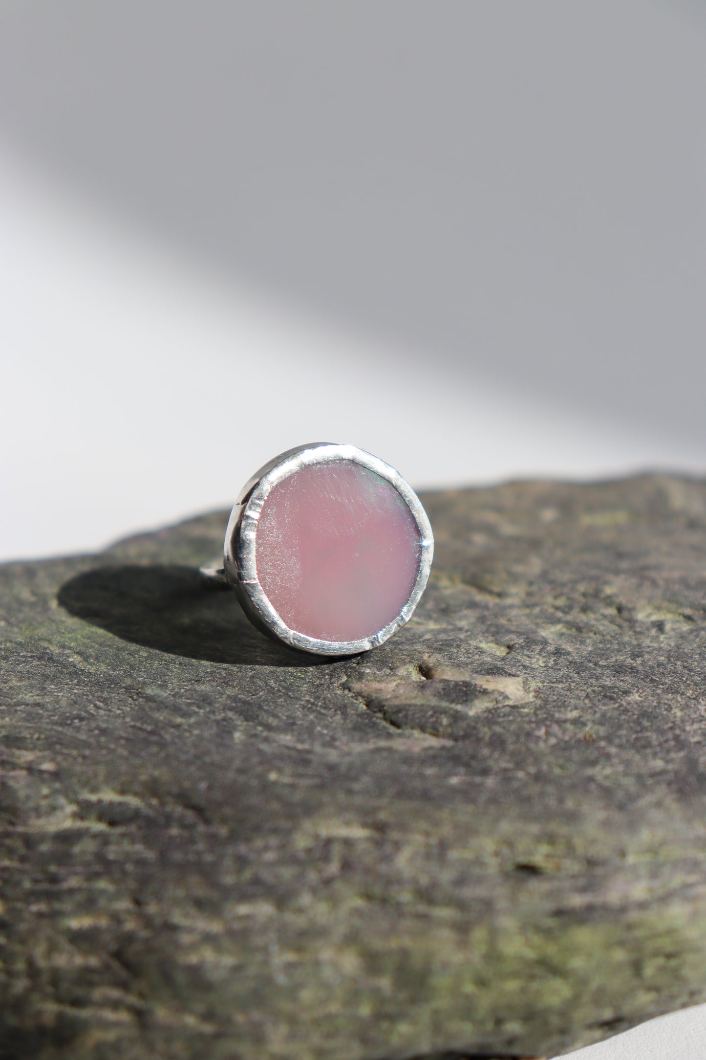 Iridescent pink rings