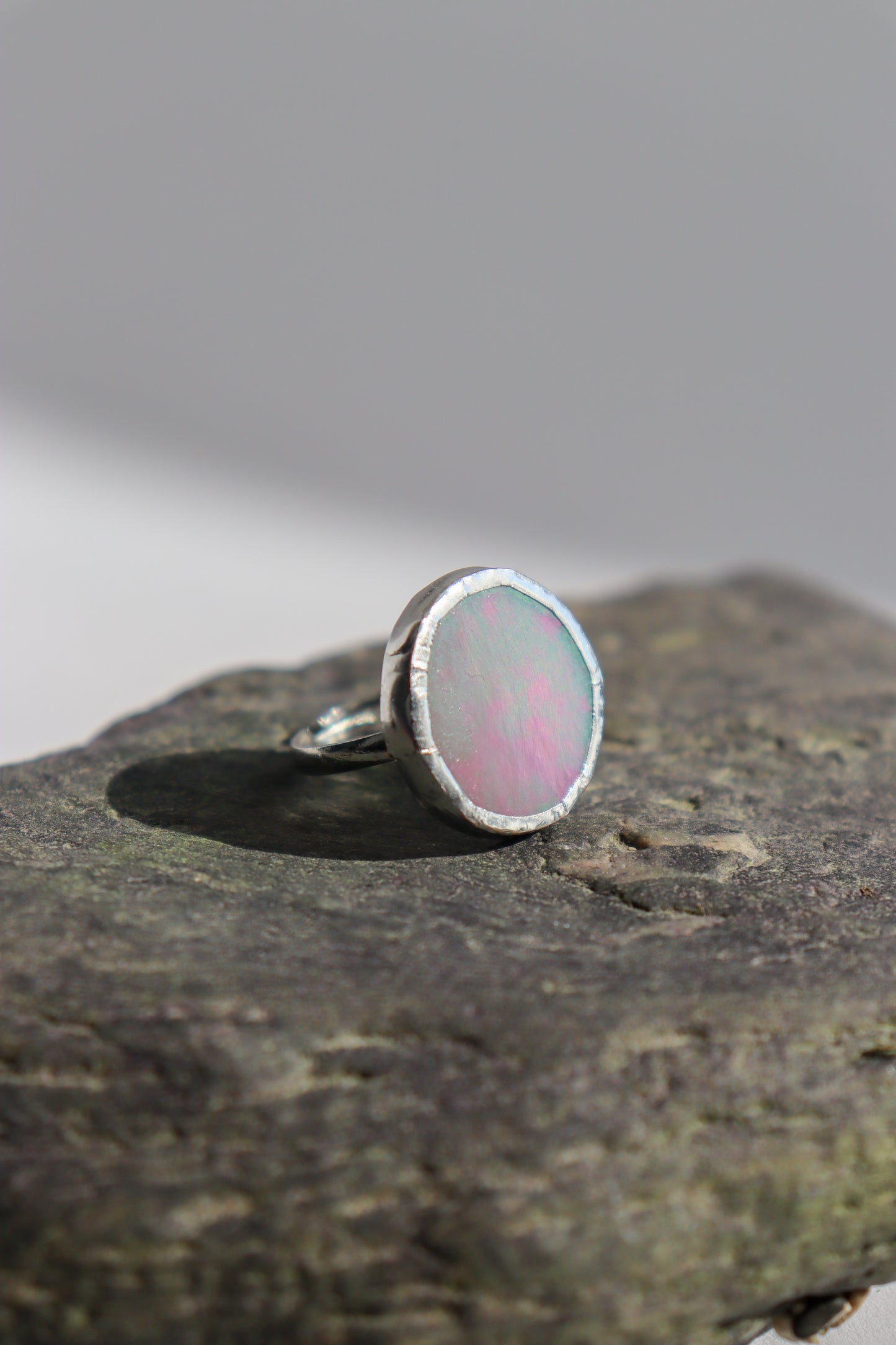 Iridescent pink rings