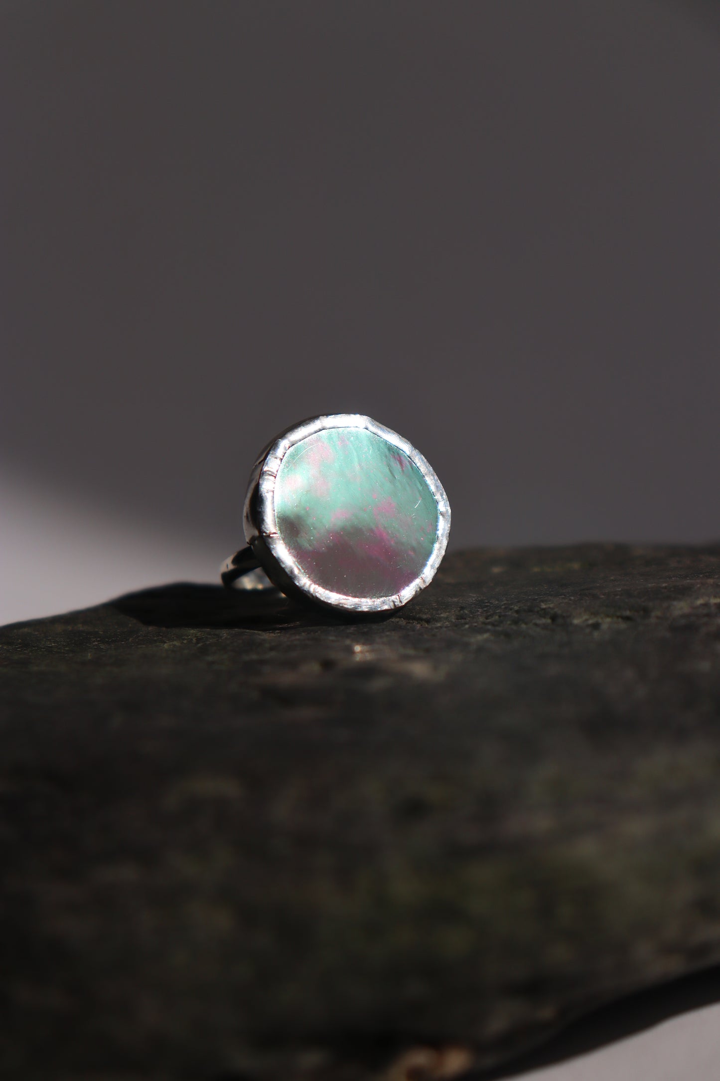 Iridescent pink rings
