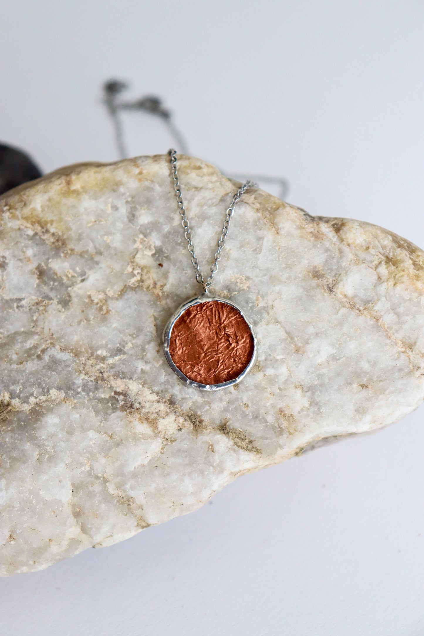 Small circle necklace / Copper