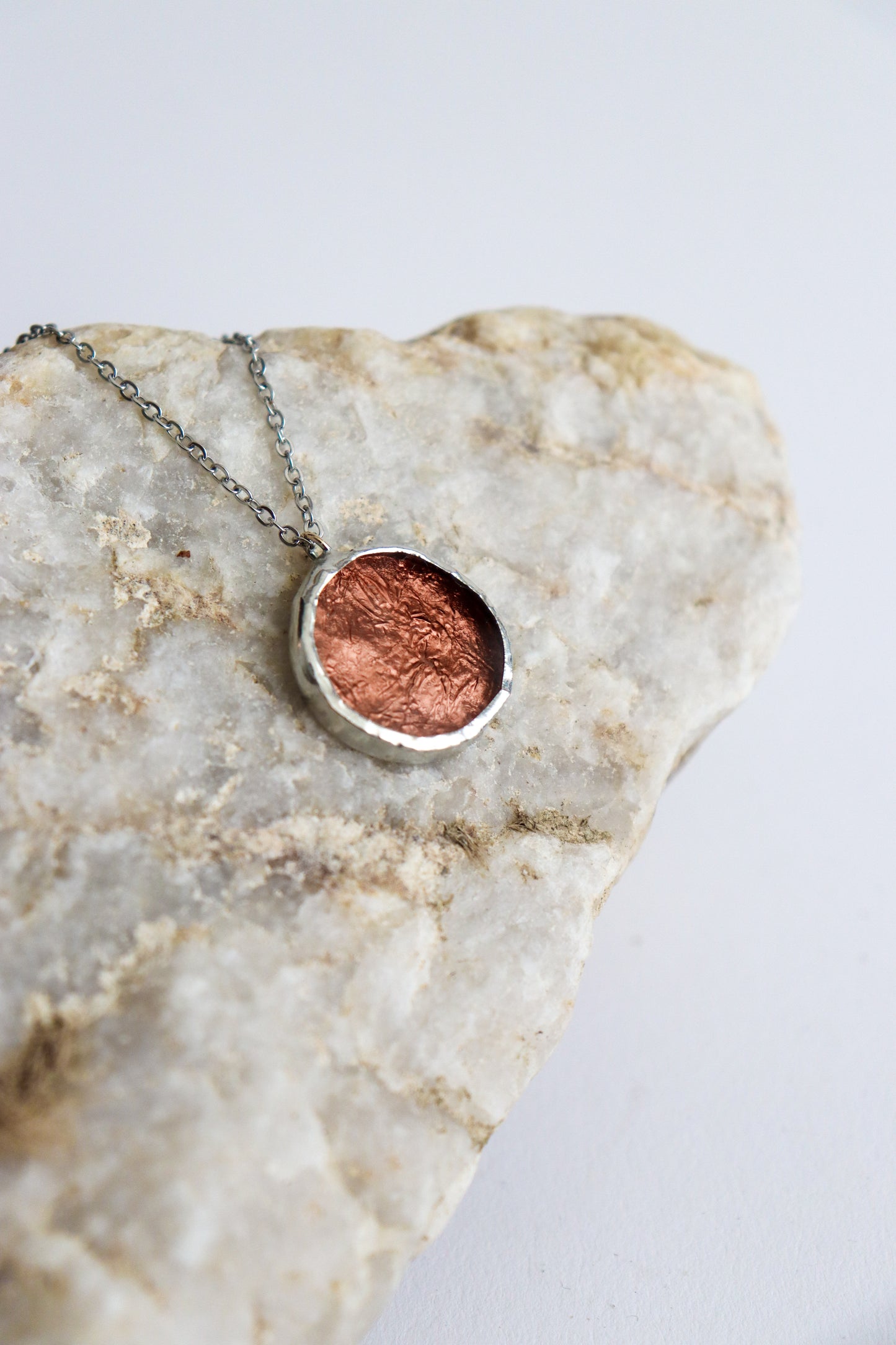 Small circle necklace / Copper