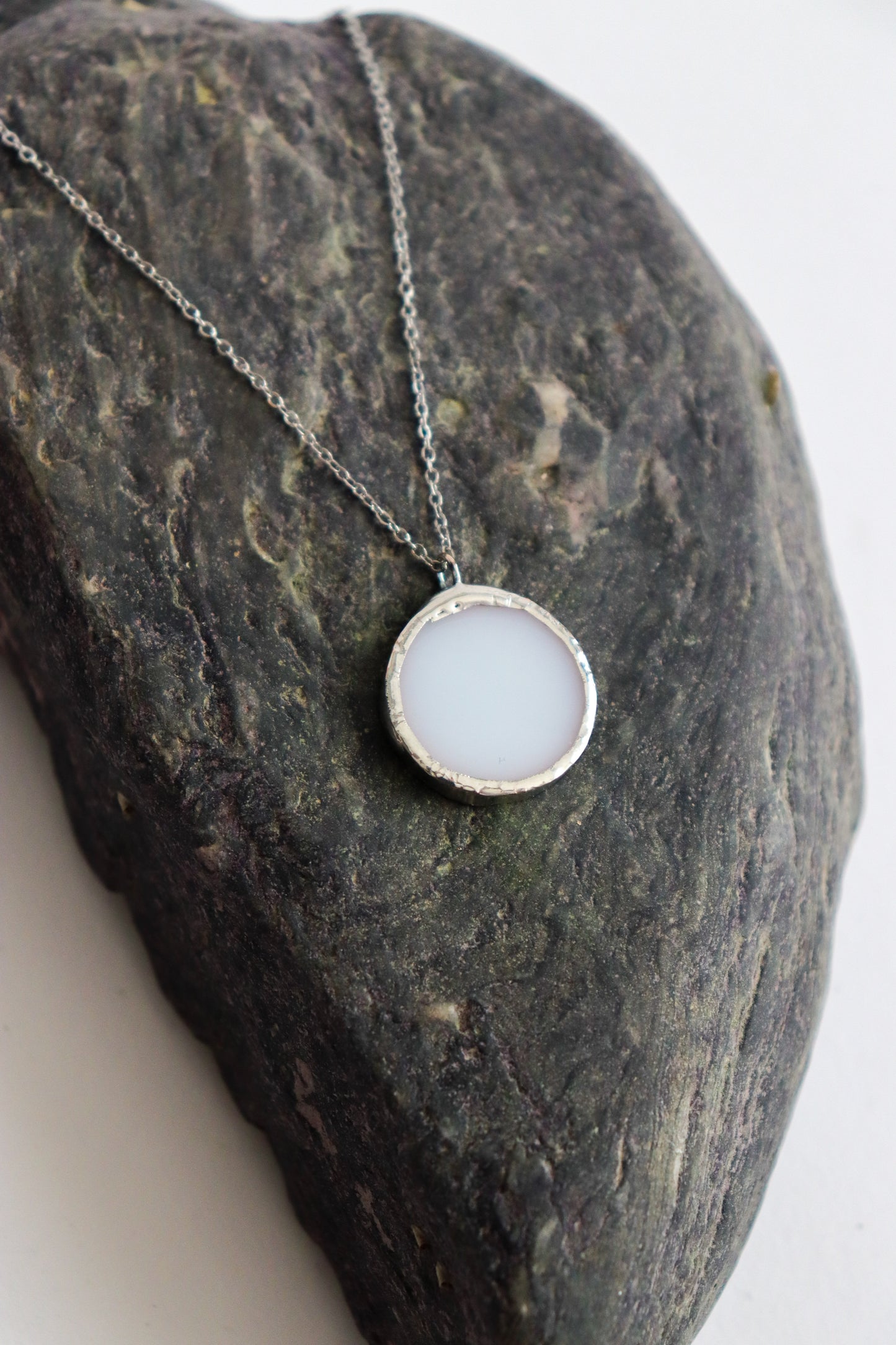 White circle necklaces