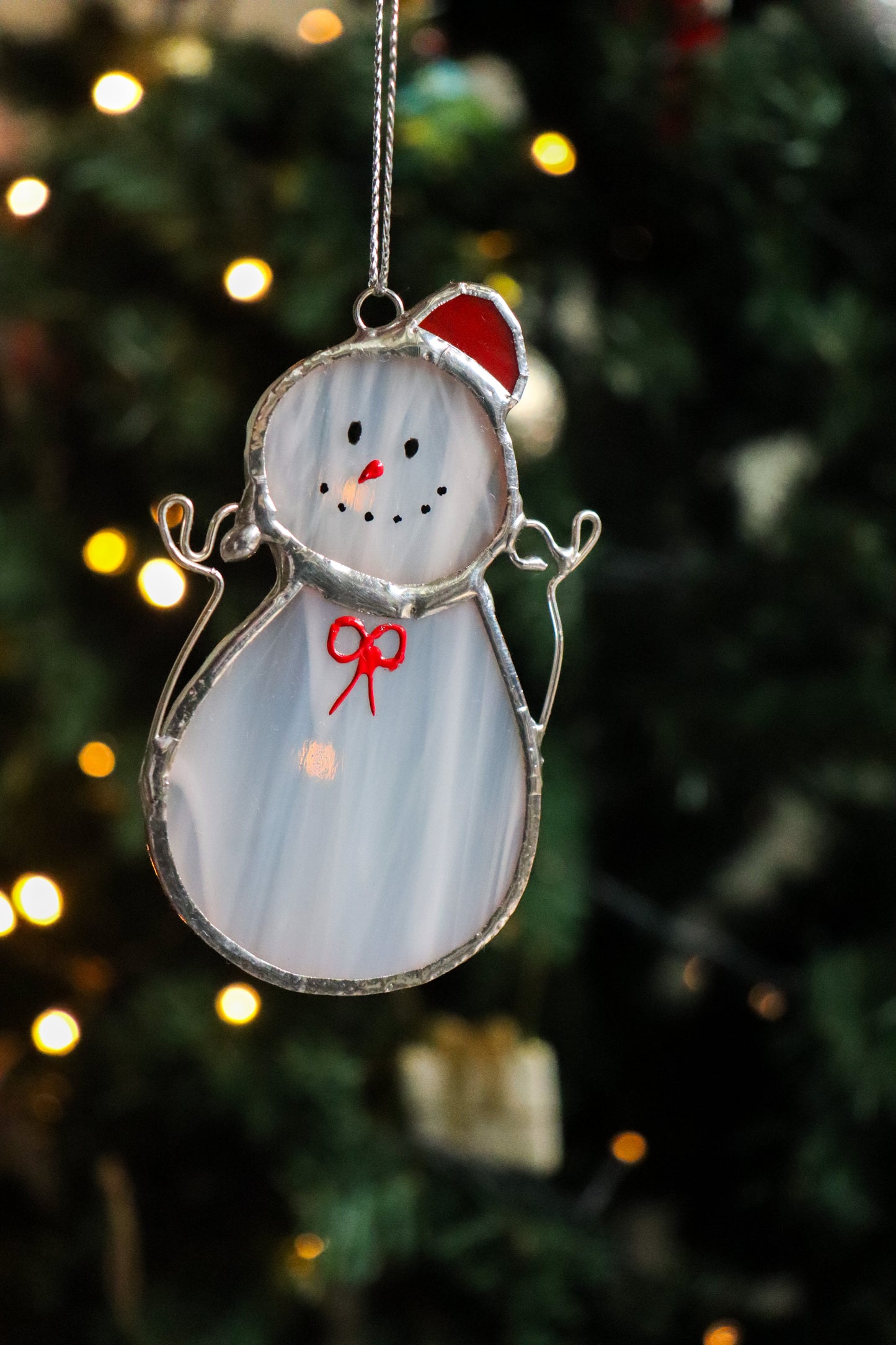 Christmas ornament / White Snowman