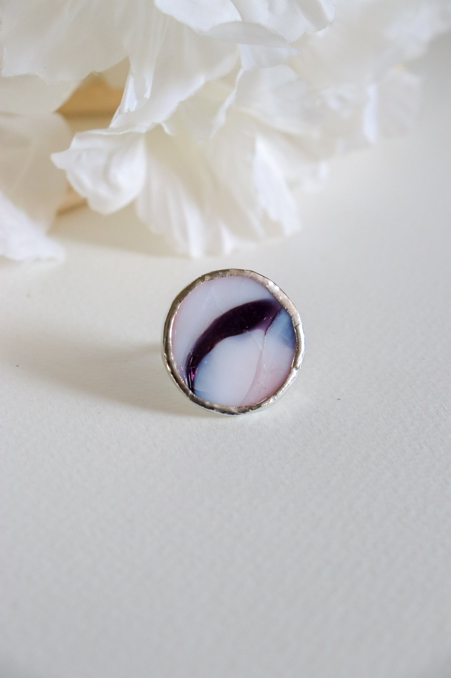 Circle rings / White and Purple