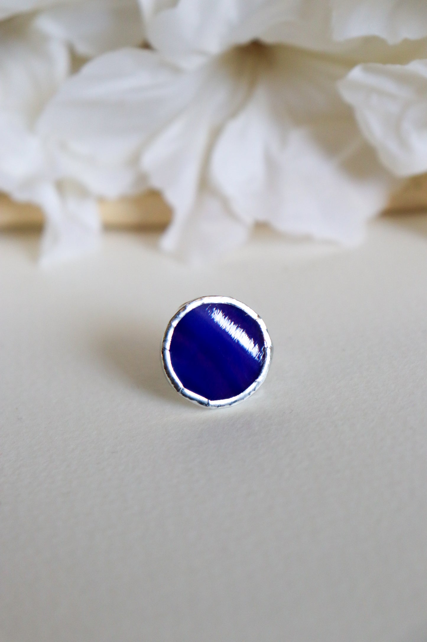 Royal blue circle rings
