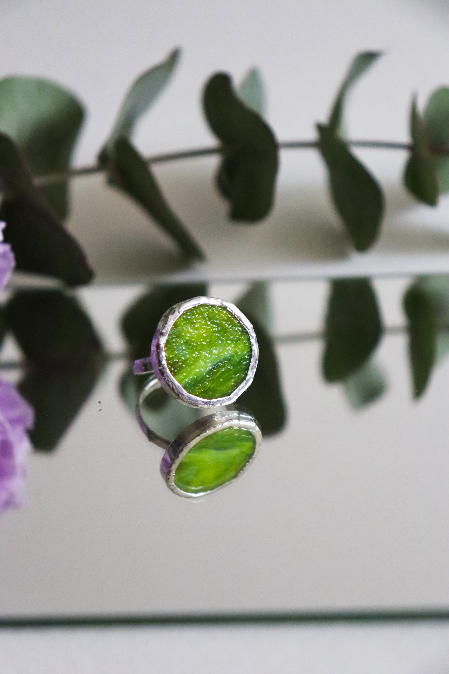 Circle rings / Forest green