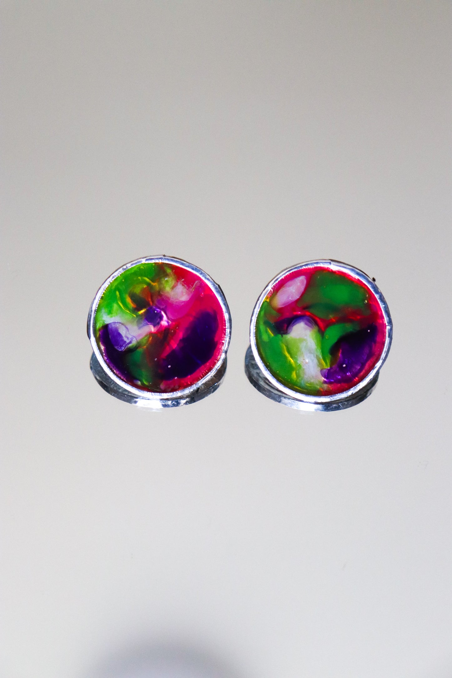 Circle earrings / Coloured