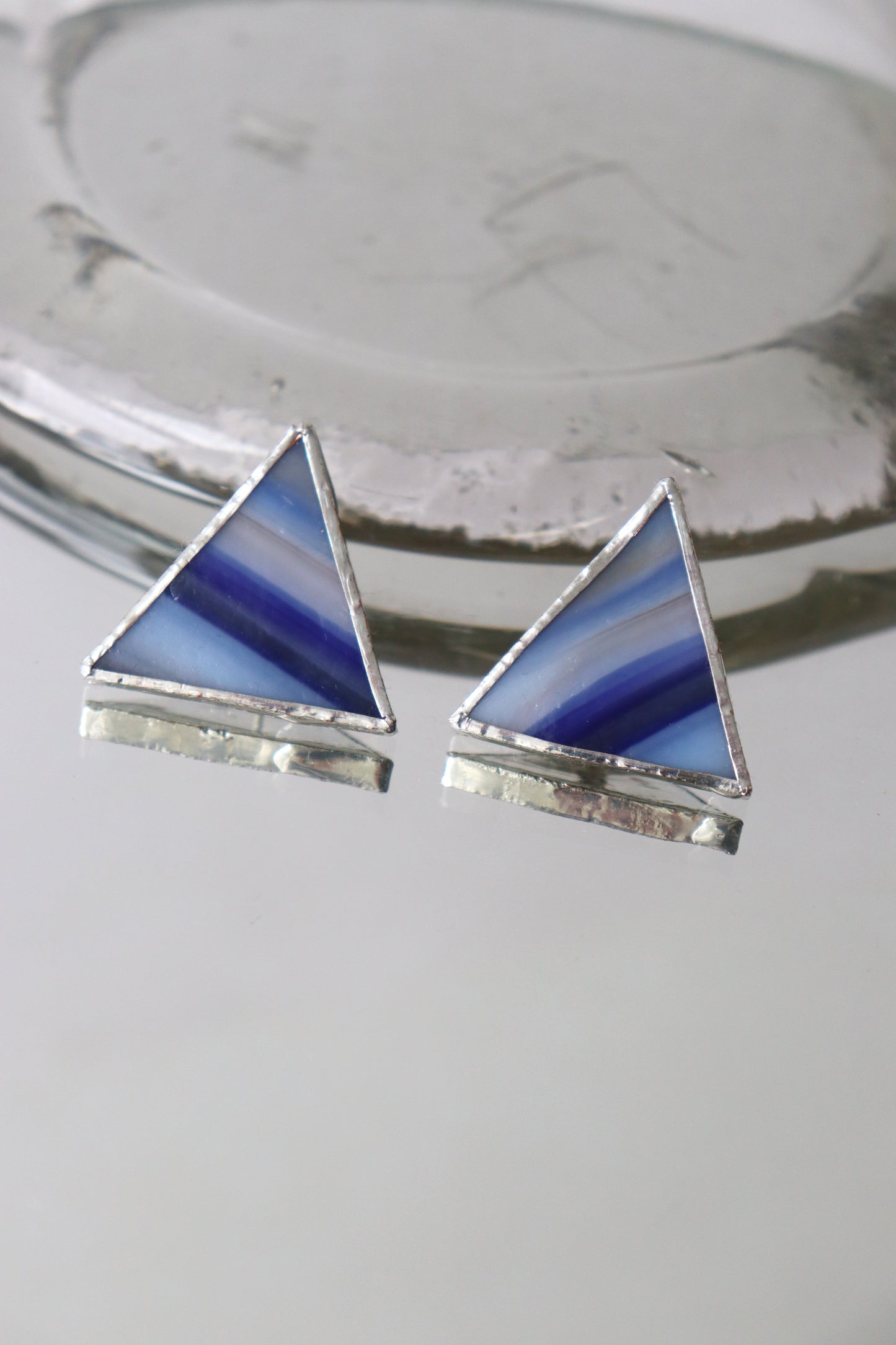 Triangle stud earrings