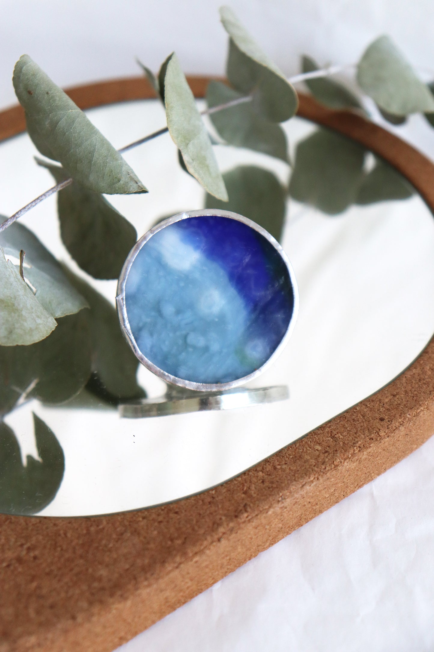 Large circle rings / Dark and light blue