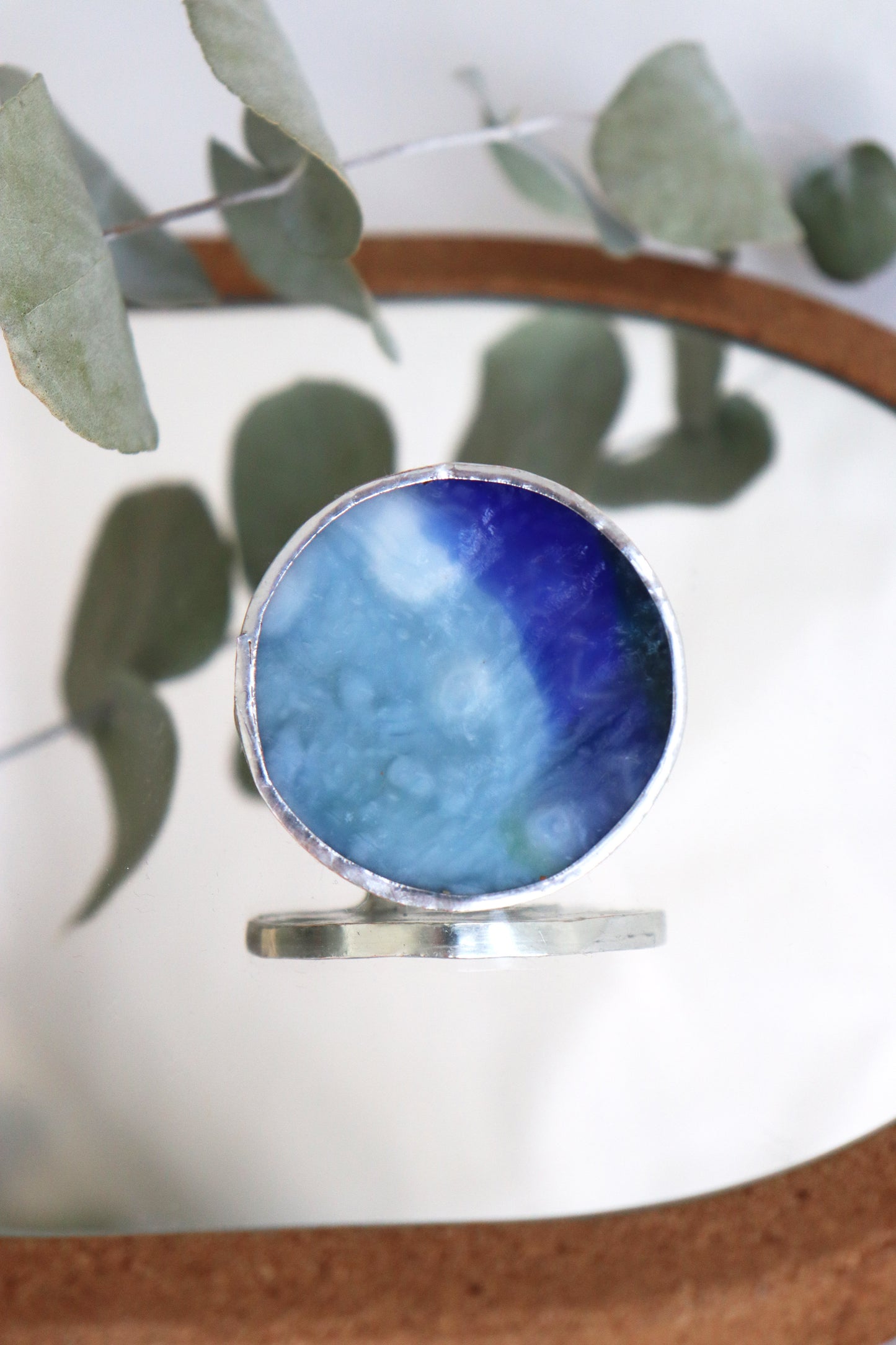 Large circle rings / Dark and light blue