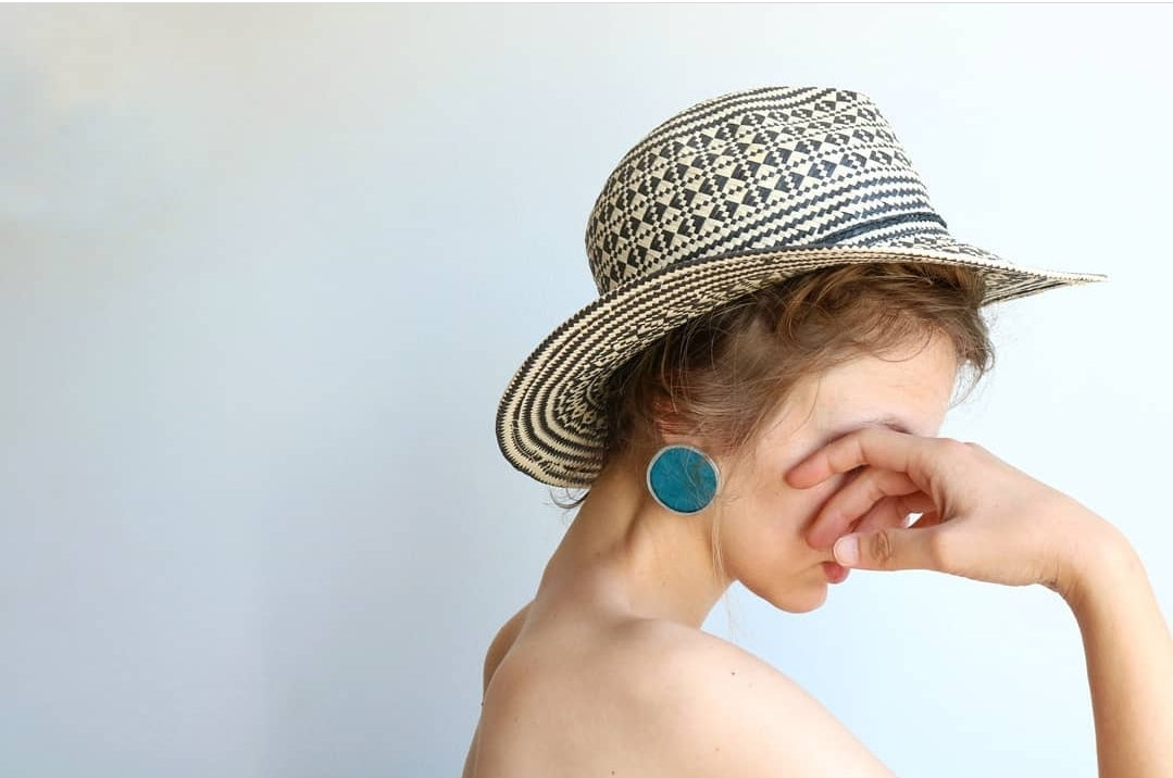 Circle earrings / Turquoise