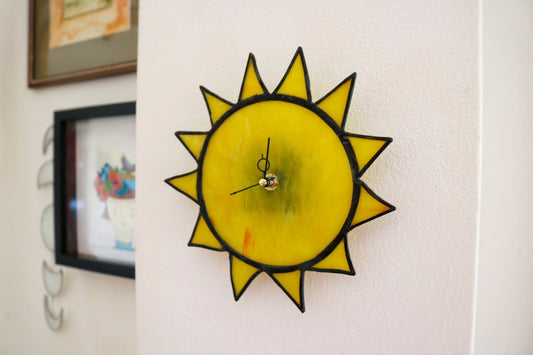 Wall clock / Yellow sun SALE