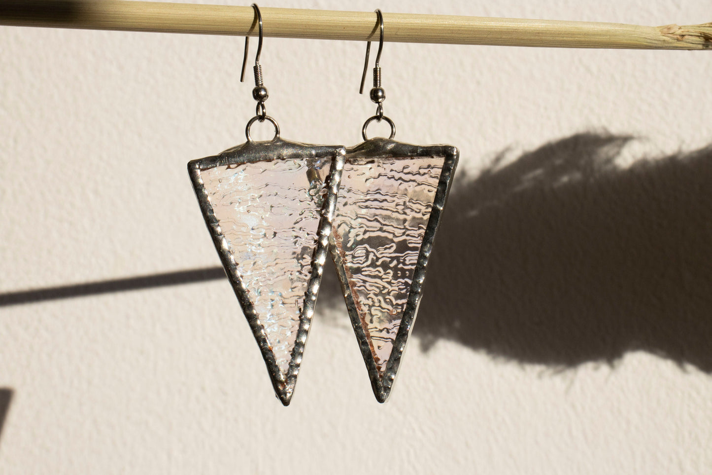 Triangle dangling earrings