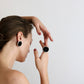 Circle earrings / Black