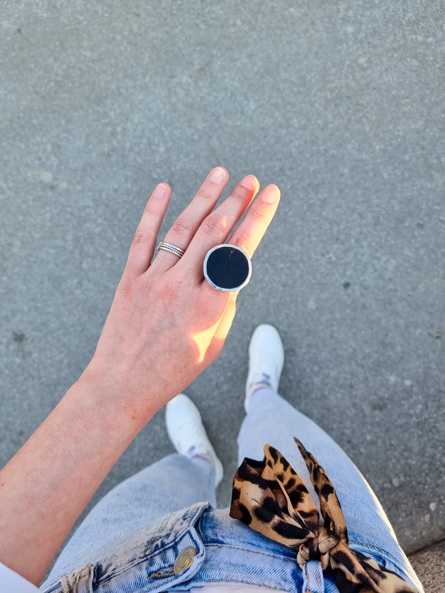 Black circle rings