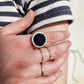 Black circle rings