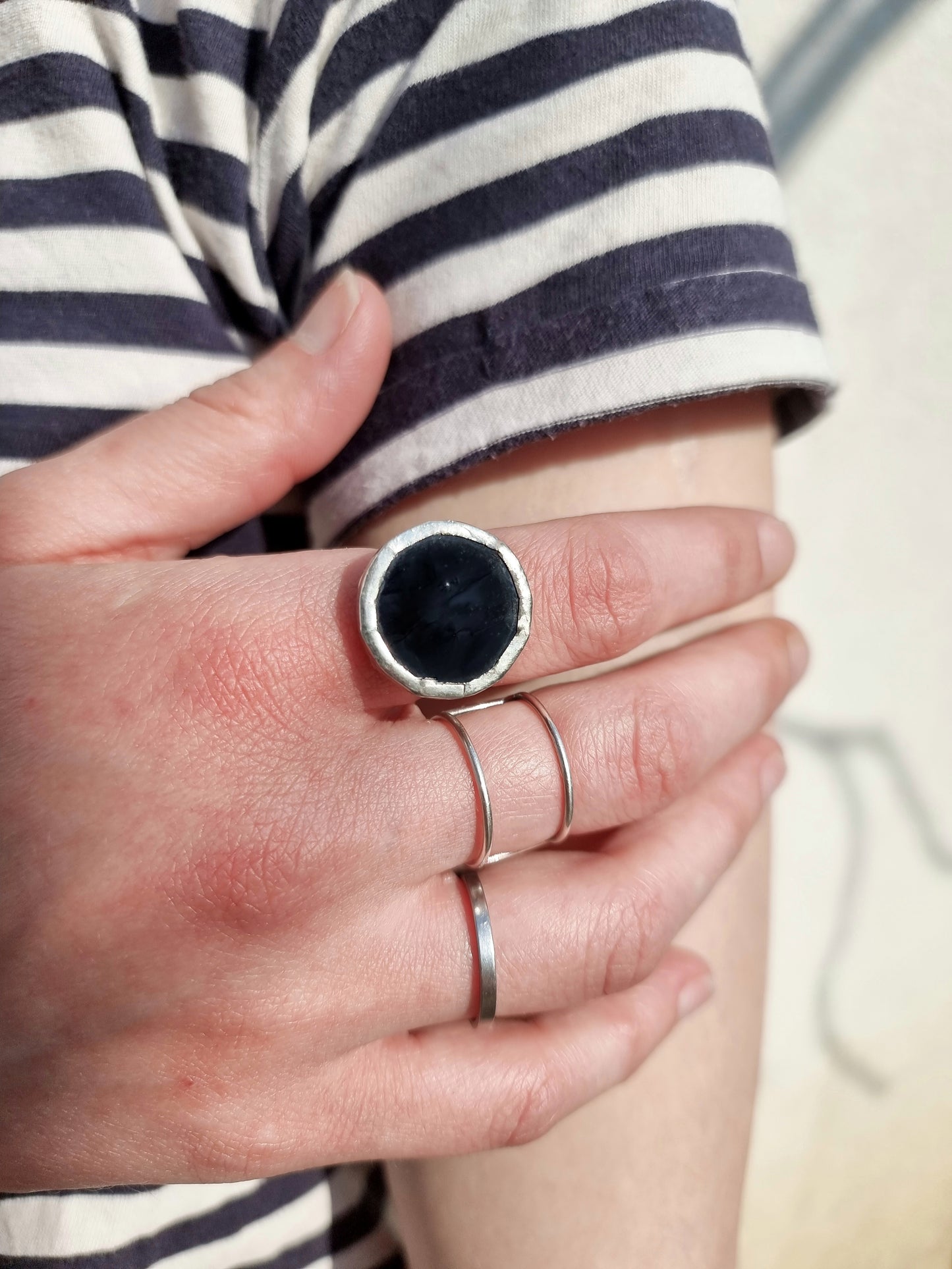 Black circle rings