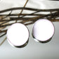 Circle earrings / White
