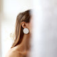 Circle earrings / White