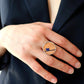 Circle rings / Copper blue