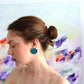 Circle earrings / Turquoise