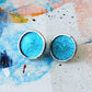 Circle earrings / Turquoise