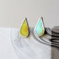 Teardrop stud earrings