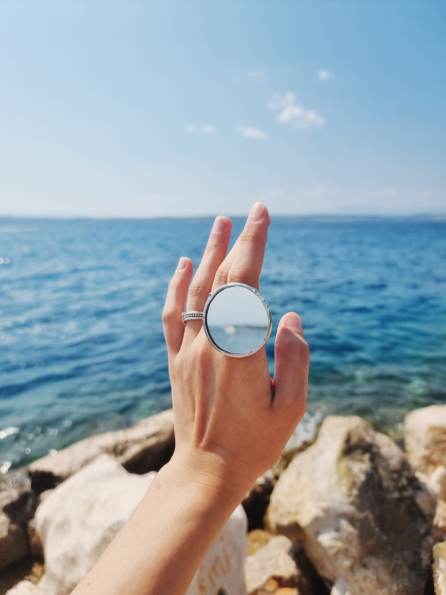 Mirror circle rings